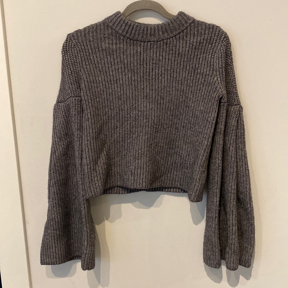 Endless Rose bell sleeve dark gray sweater